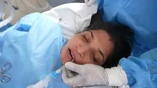 Lady Patient slowly losing Consciousness under General Anesthesia