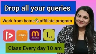 Affiliate Marketing for Beginners 🔥 | Brand Collaborations | Daily Live between 10 am to 11 am