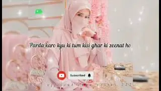 Parda karo ✨ | official zoya writes 222 | islamic status |