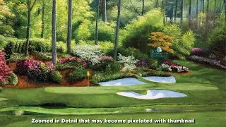 Augusta National Golf Club Masters Hole 12 Golden Bell Golf Course Oil Painting Art Print Ri2