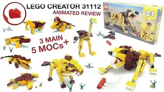 Lego 31112 Wild Lion  - Animated Review & Quick Building + 5 MOCs