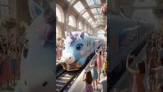 🦄✨Fancy Unicorn Train is arriving. #unicorn #train #shorts