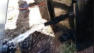 Caravan sullage/grey water sump, prototype field test