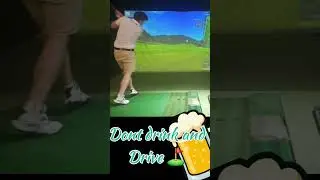 Drinking doesnt help with golf....   #golfsimulation #golfactivities #golfswing #drunkgolf #drinking