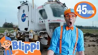 Blippi Learns All About Space Vehicles! | 45 Min of Blippi Educational Videos for Kids