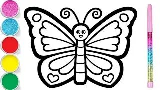 How to drow easy step by step butterfly drowning coloring for kids 
