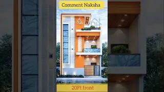 20 Feet Front Elevation Design | Small Plot Modern House Design | Low Budget Dream Home 🏠#viral
