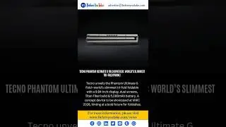 Tecno Unveils Phantom Ultimate G Fold: World&rsquo;s Thinnest Tri-Fold Concept with Dual Display #leak #yt