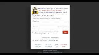 BBMP Contractor Registration and Renewal Portal User manual