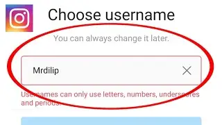 Usernames can only use letters, numbers, underscoresand periods.instgram