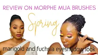 SPRING | MARIGOLD & FUCHSIA EYESHADOW LOOK |REVIEW ON MORPHE BRUSHES #morphebrushes#morphemakeup