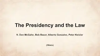 Rule of Law Summit 2024 | Panel 4: The Presidency and the Law