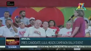 Brazil: Pres. candidate Lula da Silva heads campaign rally event