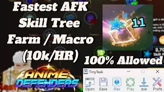 How To AFK Farm Skill Tree Points (OP) | Anime Defenders