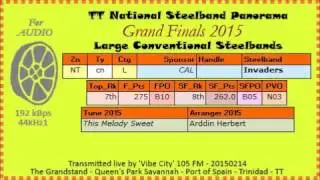 TT Steelband Panorama 2015 Finals, Large. Invaders - This Melody Sweet (arr   Arddin Herbert)