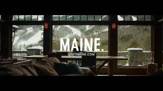 Skiing in Winter in Maine