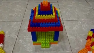Satisfying diy block temple/ building blocks / block game/ block ASMR