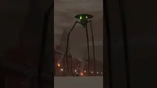 War of the Worlds Tripod animation Blender Low poly