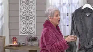 Berkshire Blanket Velvet Soft Robe with Plush Collar on QVC