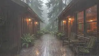 Soothing Rain on a Remote Forest Lodge 🌧️🌙 | Relaxing Night Ambience for Deep Sleep