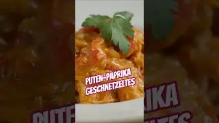 Puten-Paprika Geschnetzeltes: Cremig dank Ajvar #rezept #paprika #pute #feierabend