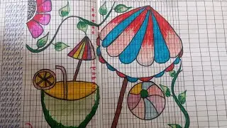 Students Summer vacation register decoration/Register decoration Ideas/Montessori kids learning/