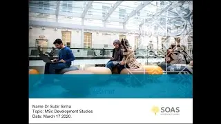 Webinar: MSc Development Studies (mainly audio) | SOAS University of London