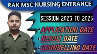 RAK Msc nursing Entrance Session 2025-2026