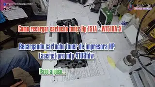 Como recargar cartucho toner hp 151A. Cartucho toner hp W1510A. #imprecompust