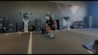 Lateral Decel Drop To Rotational Box Jump (w Med Ball Release)
