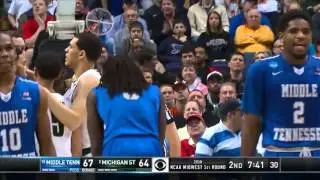 MTSU vs. Michigan St.: Darnell Harris and-one