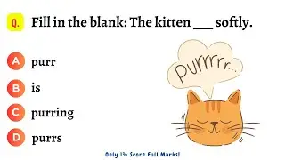 Only 1% Score Full Marks! | Grade 1 English Quiz (50 Tricky Questions) English Grammar & Vocabulary