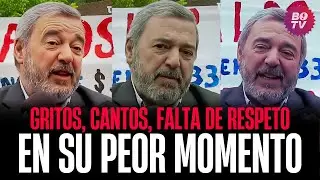 Caos en vivo: gritos y cantos sindicales interrumpen a Bergara
