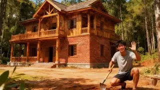 A man spent 5000 hours to transform his wooden house into a villa #OldHouseRenovation