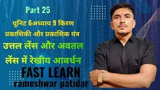 Physics Class 12th किरण प्रकाशिकी और प्रकाशिक यंत्र  ,उत्तल लेंस और अवतल लेंस में रेखीय आवर्धन