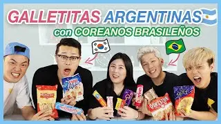 COREANOS en BRASIL probando GALLETITAS ARGENTINAS (don satur, alfajor, pepas, sonrisas, merengadas)