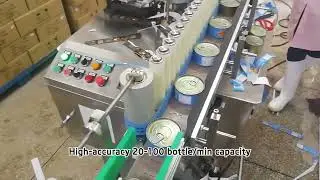 Wet Glue Paste Sticker Labeling Machine for Round Cans