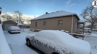 La nieve llegó a denver colorado nuevamente 01/09/26 y el muñeco bien feliz 