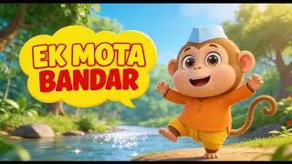 🐵 Ek Mota Bandar | Funny Cartoon Song for Kids | Hindi Rhymes
