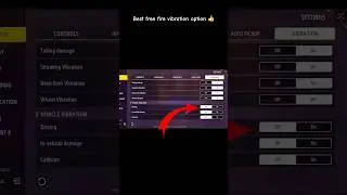 Best vibration option settings free fire ❌ #freefire #freefirefacts #freefiregameplay #gaming #funny