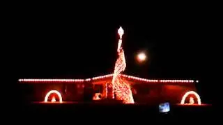 Spiral mega tree christmas light show 2012