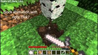 Minecraft blocking animation