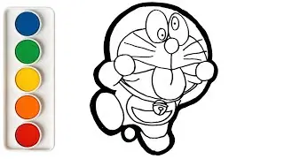 How to draw Doraemon 🎨 Coloring for kids 🌈 Easy Drawing and Coloring for Kids
