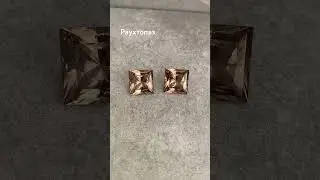 Природний Раухтопаз вагою 23,6 ct/ пара.