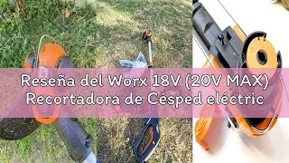 Rese&ntilde;a del Worx 18V (20V MAX) Recortadora de C&eacute;sped el&eacute;ctrica WG163E.3, Desbrozadora y Cortadora de