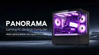 HELLOLAND Ocean Park Black Gaming PC Desktop Computer - RGB FUSION 2.0 APP Fan Control- 850W PSU
