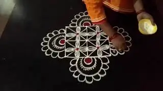 How to make rangoli for karthikamasam | Freehang kolam muggulu designs | Evergreen(Rangoli)