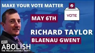 Richard Taylor in Central Park Blaenau Gwent Constituency
