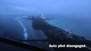Cockpit landing in Maldives poor visibility and bad weather Kadhdhoo Airport