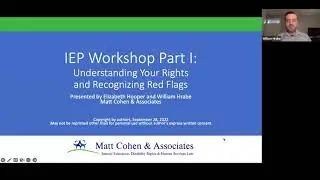 IEP Workshop Part I: Understanding Your Rights and Recognizing Red Flags